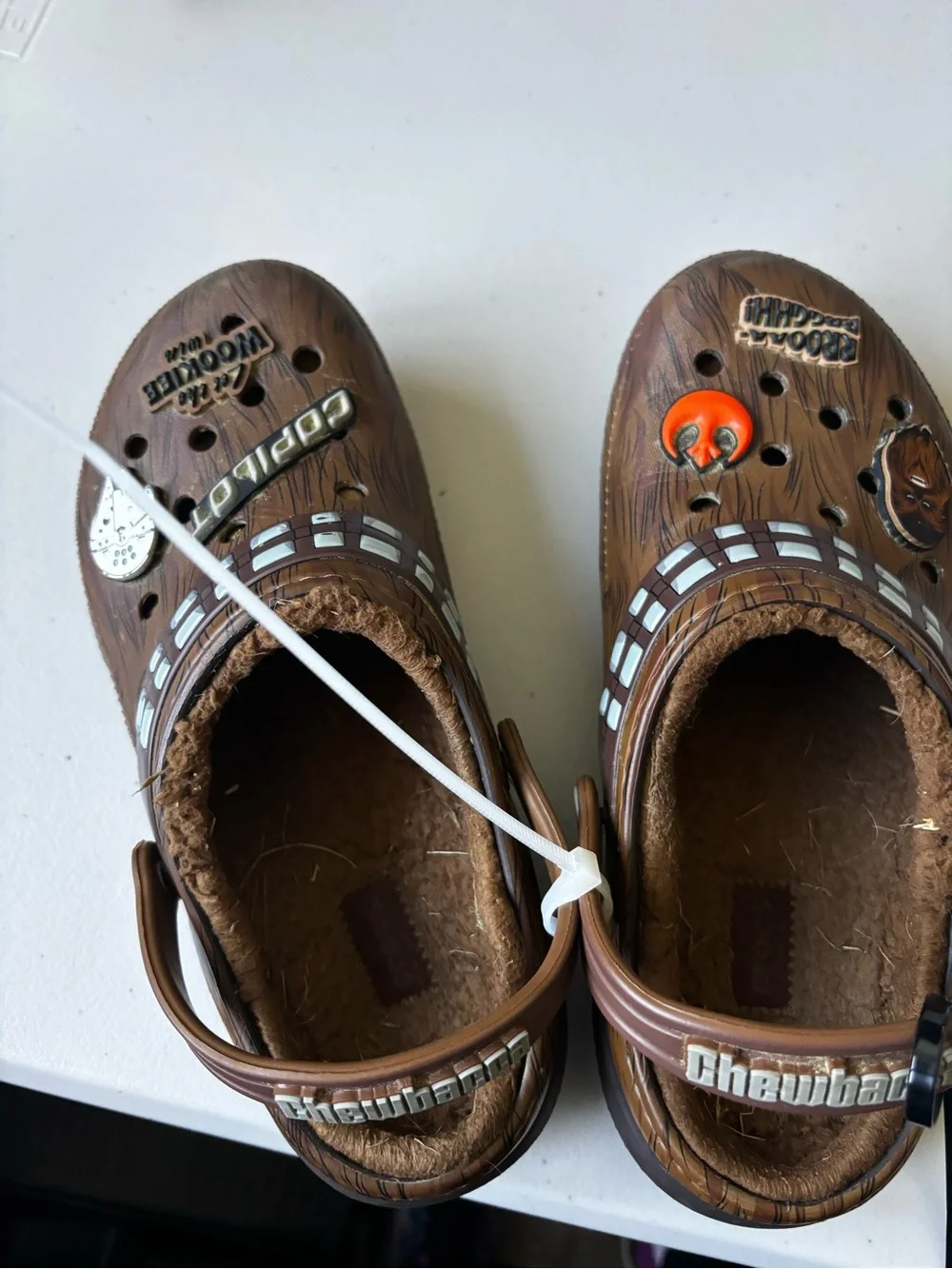 Chewbacca Kids Brown Slip-On Crocs Shoes